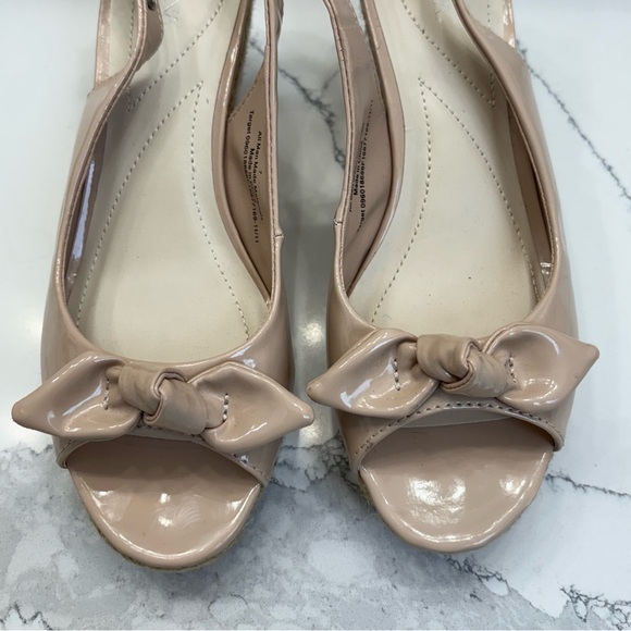 NWOT Womens 7 Merona Espadrille Wedge Peep Toe Heels - Picture 2 of 6